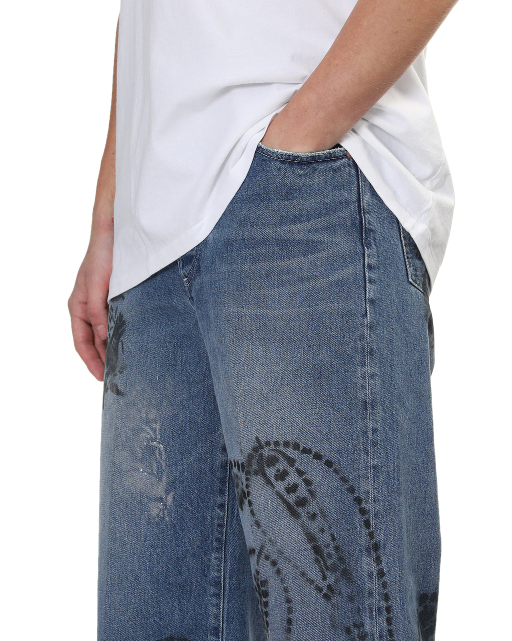 Printed jeans