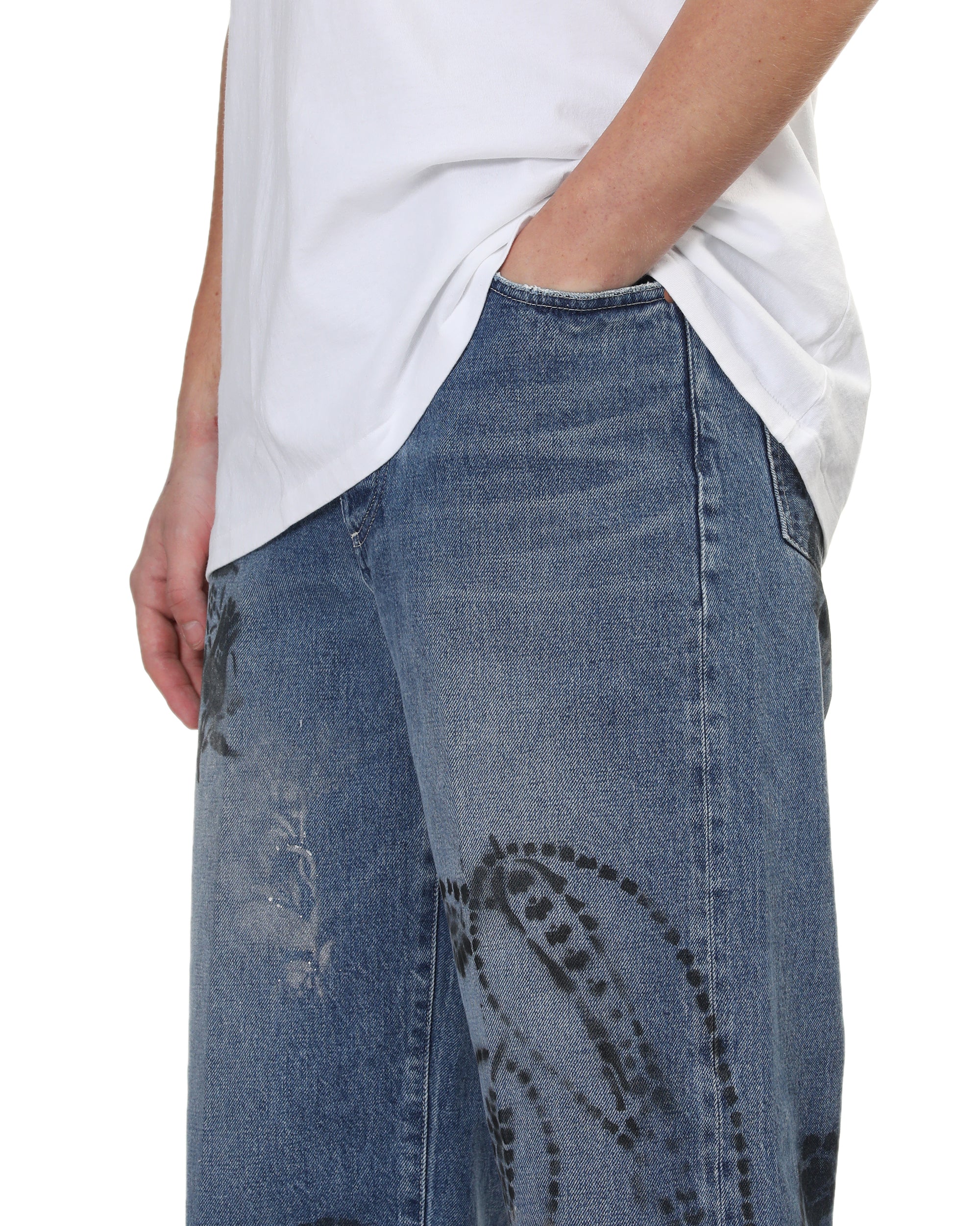 Printed jeans