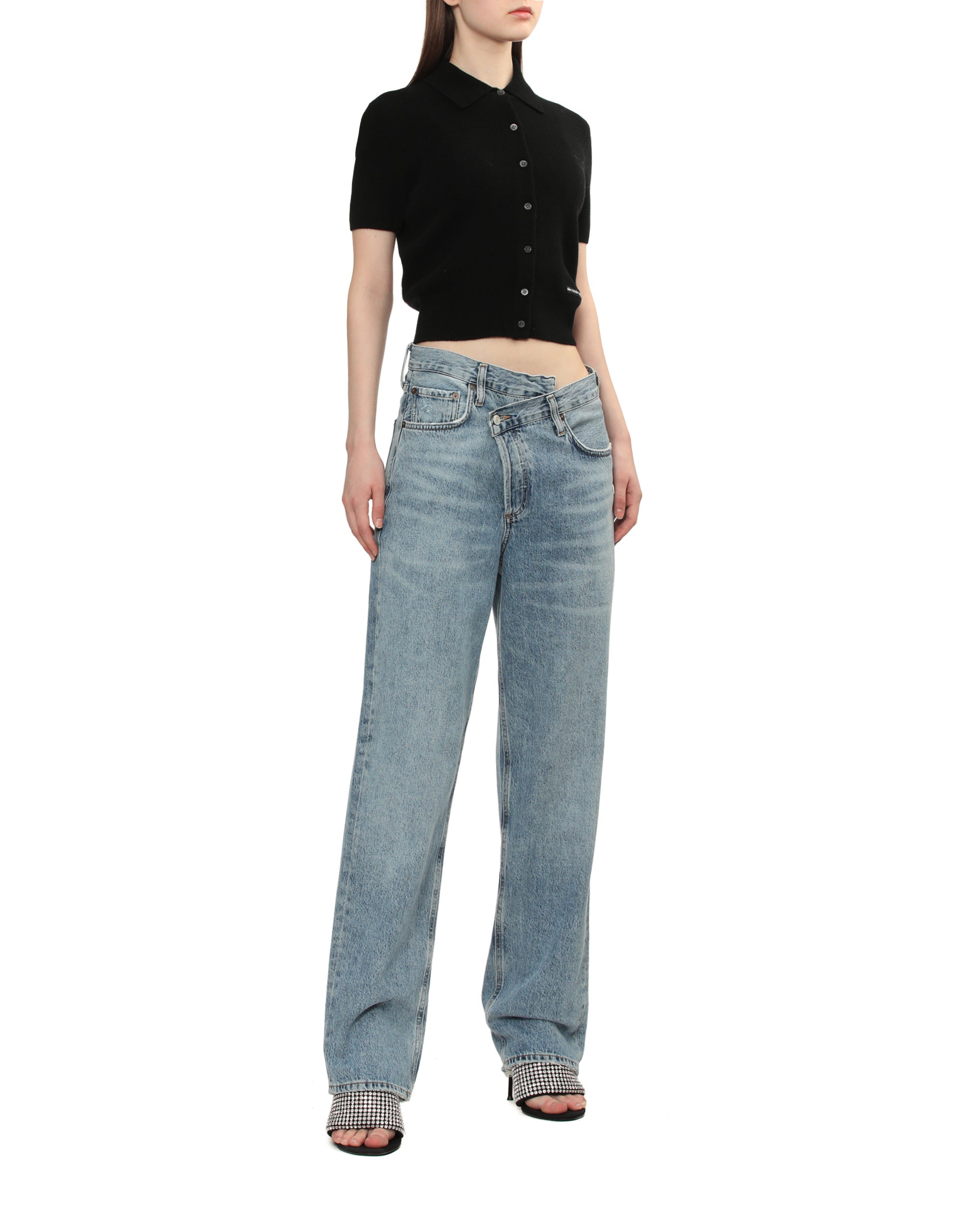 Polo knit top