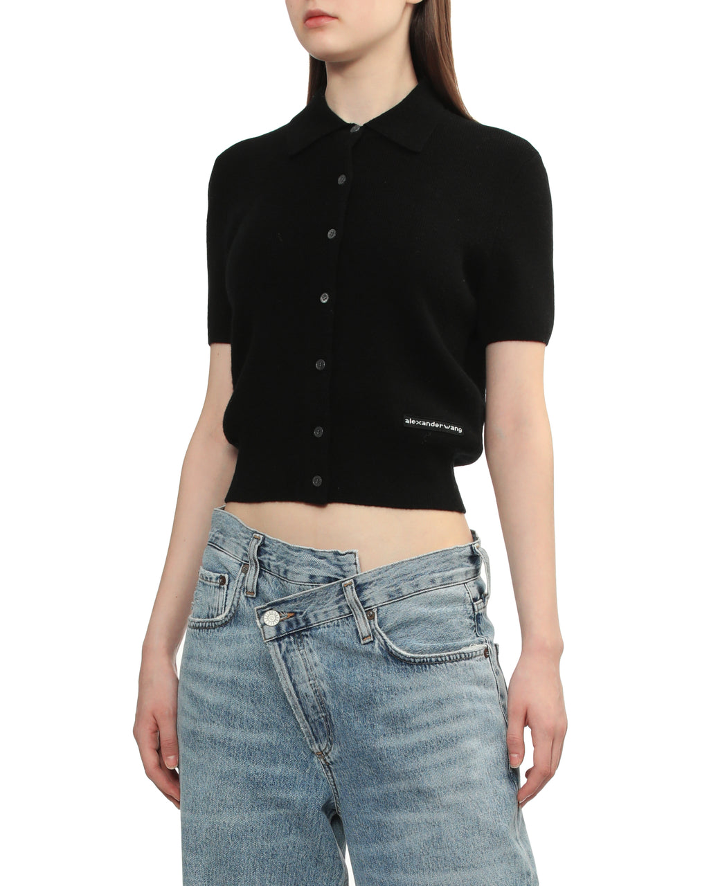 Polo knit top