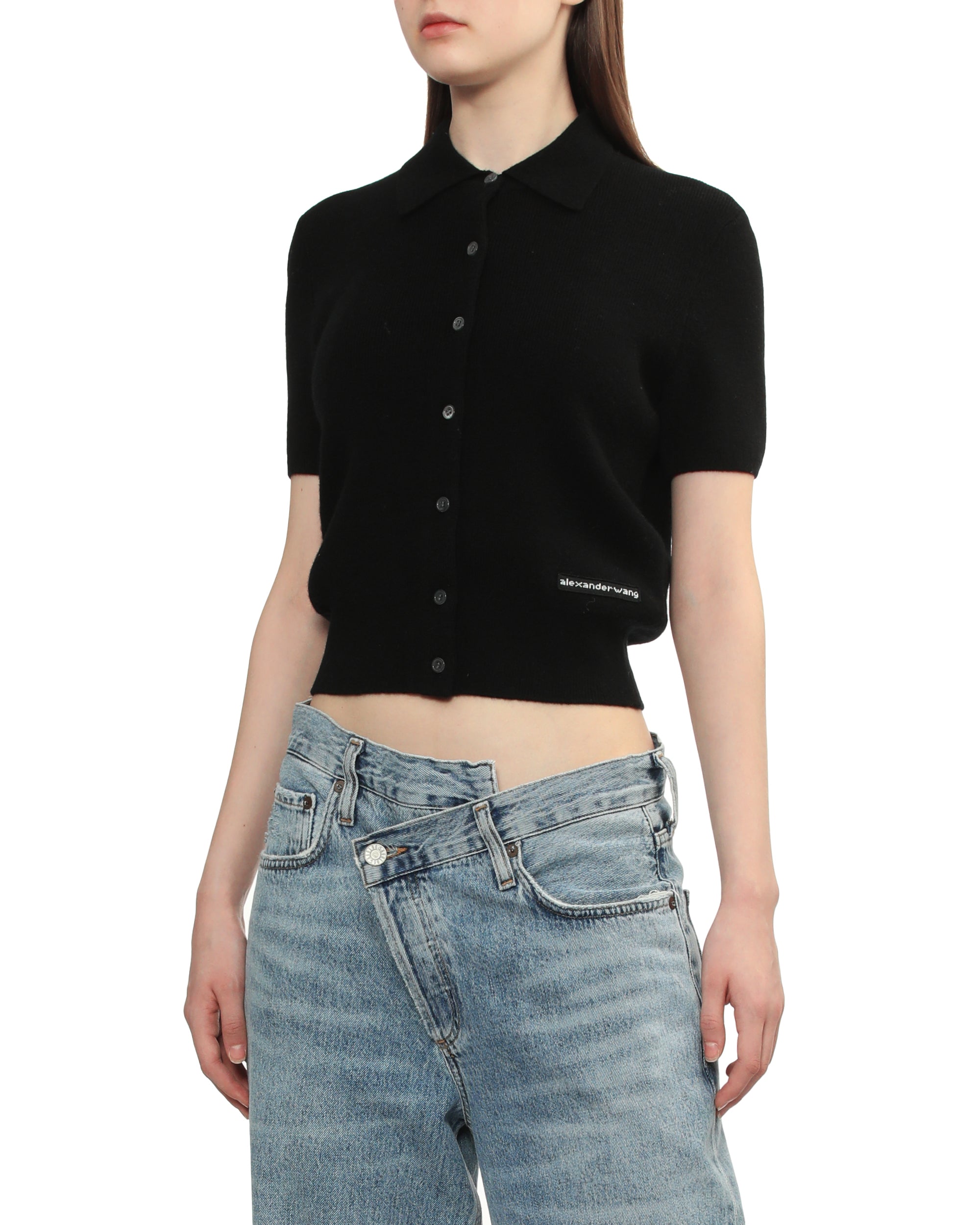 Polo knit top