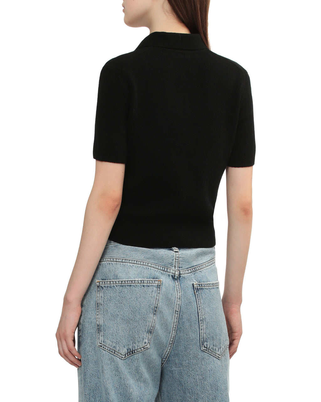 Polo knit top