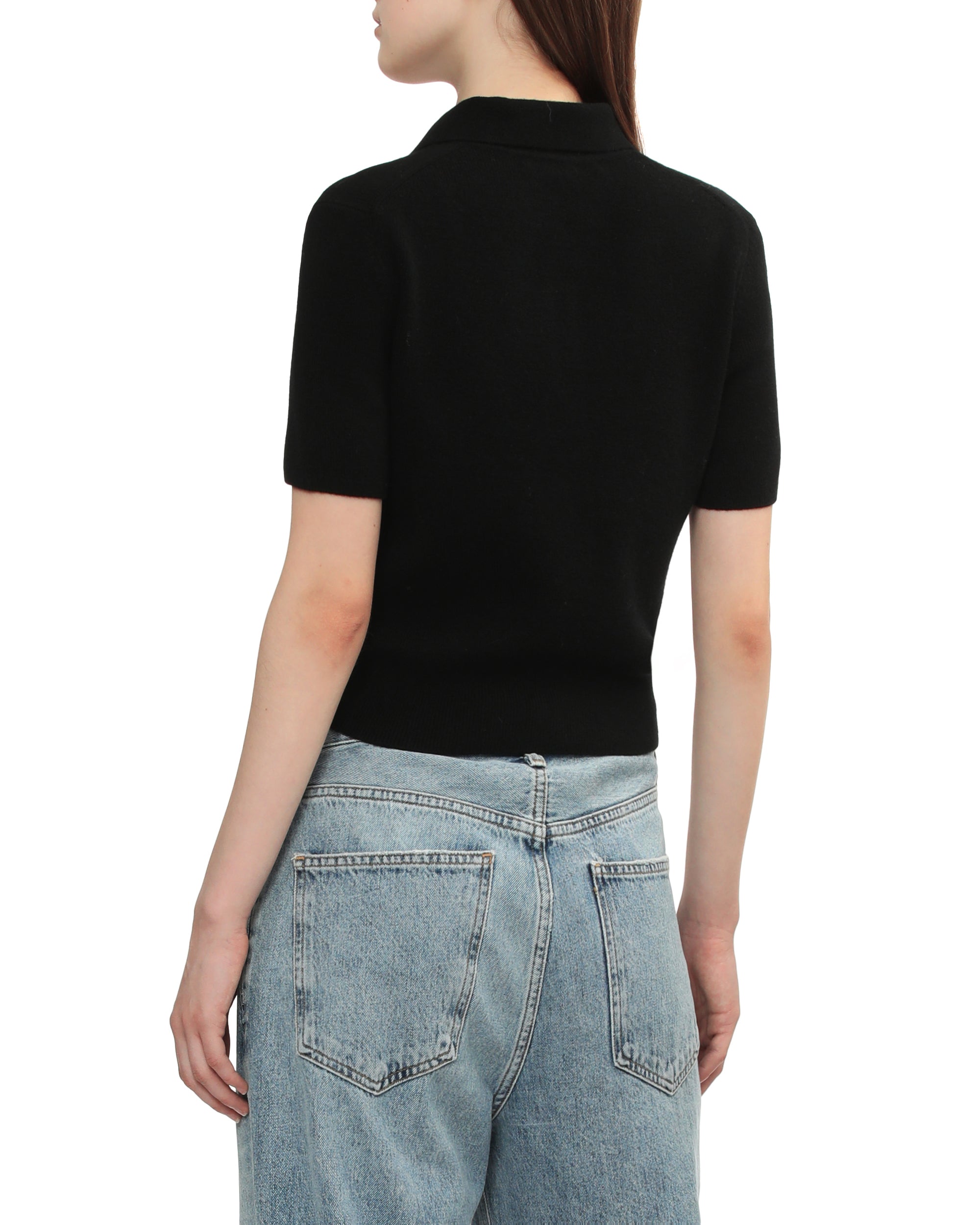 Polo knit top
