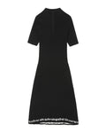 Ribbed short-sleeve dress