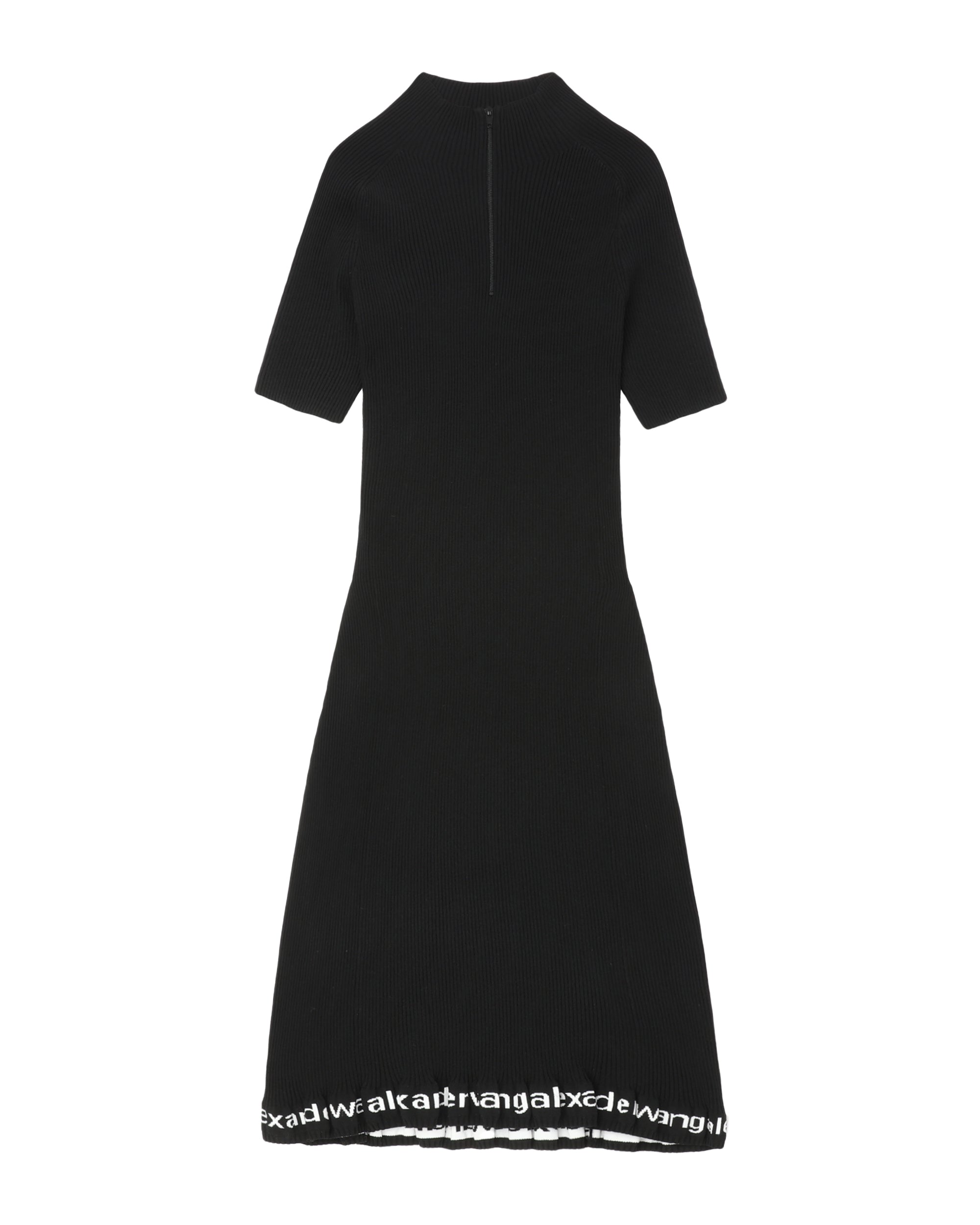 Ribbed short-sleeve dress