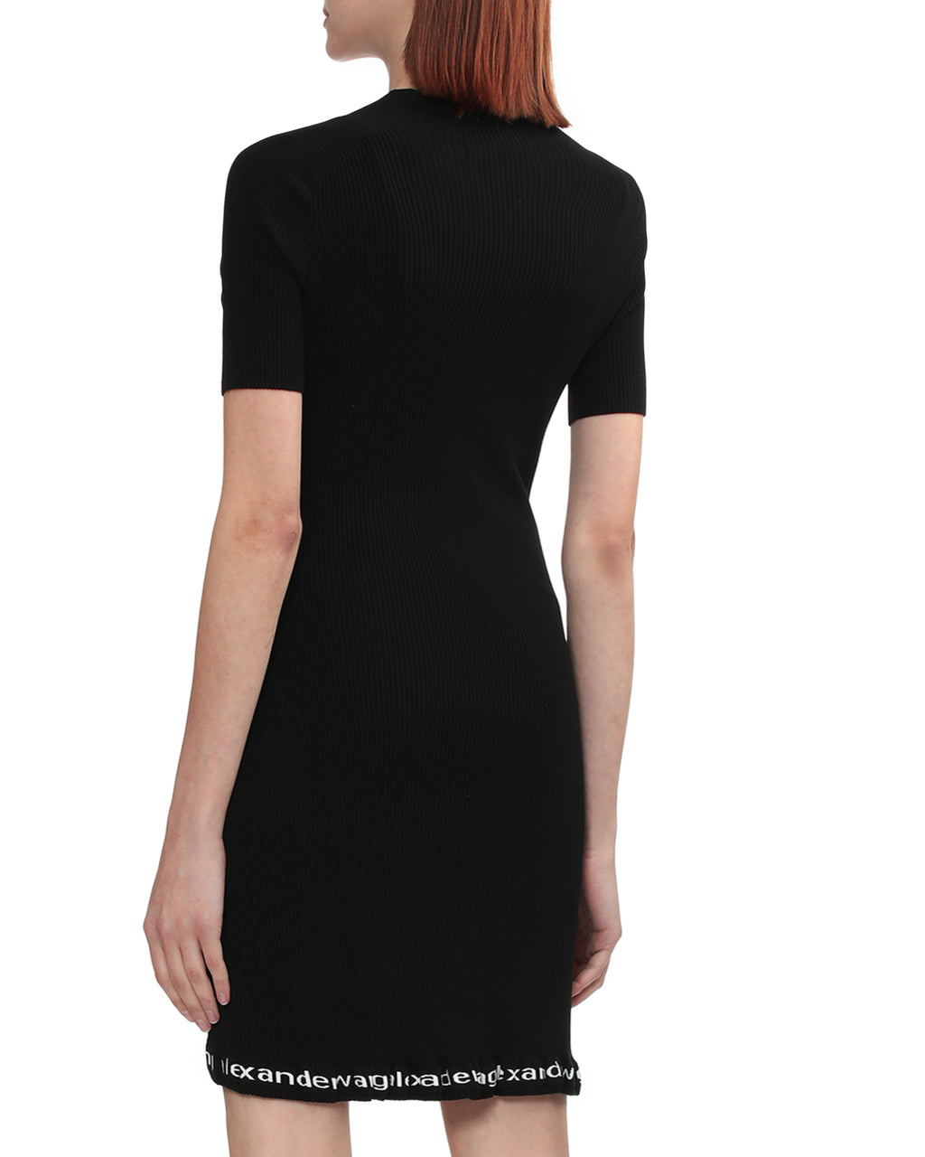 Ribbed short-sleeve dress