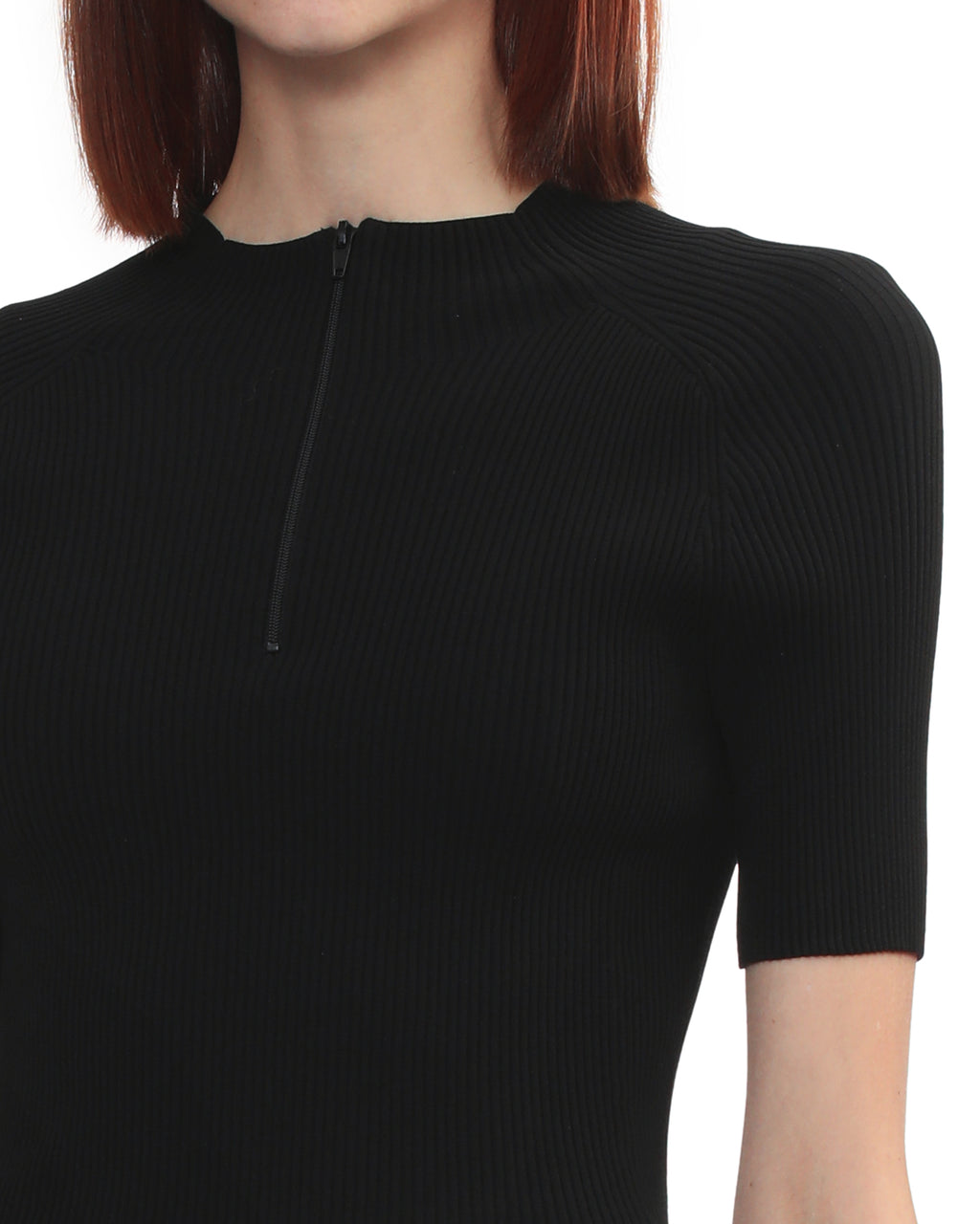 Ribbed short-sleeve dress