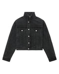 Logo embossed denim jacket
