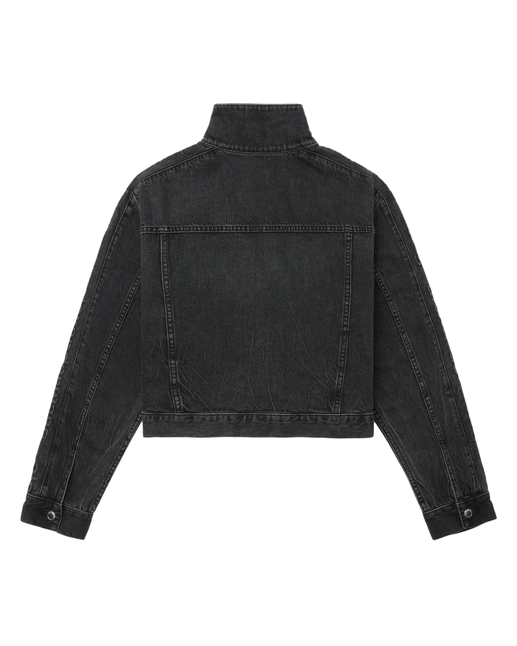 Logo embossed denim jacket
