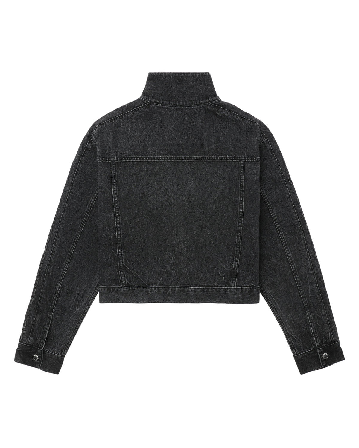 Logo embossed denim jacket