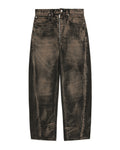 Balloon jeans with front to back zip
