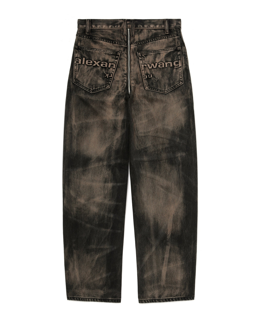 Balloon jeans with front to back zip