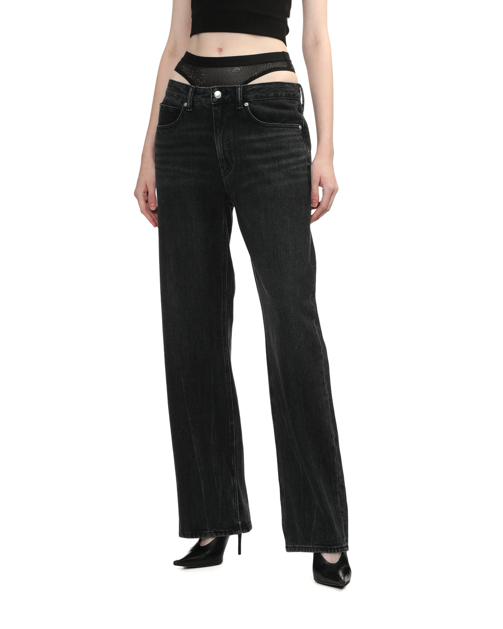Pre-styled underwear jeans
