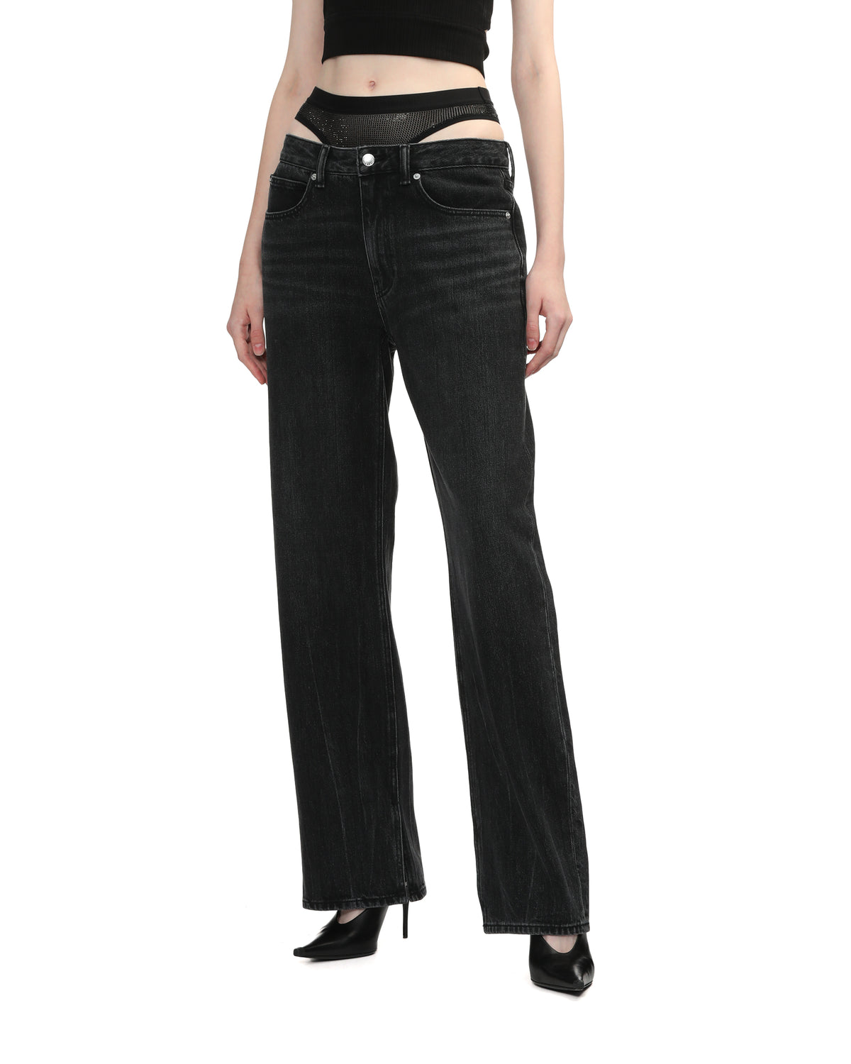 Pre-styled underwear jeans