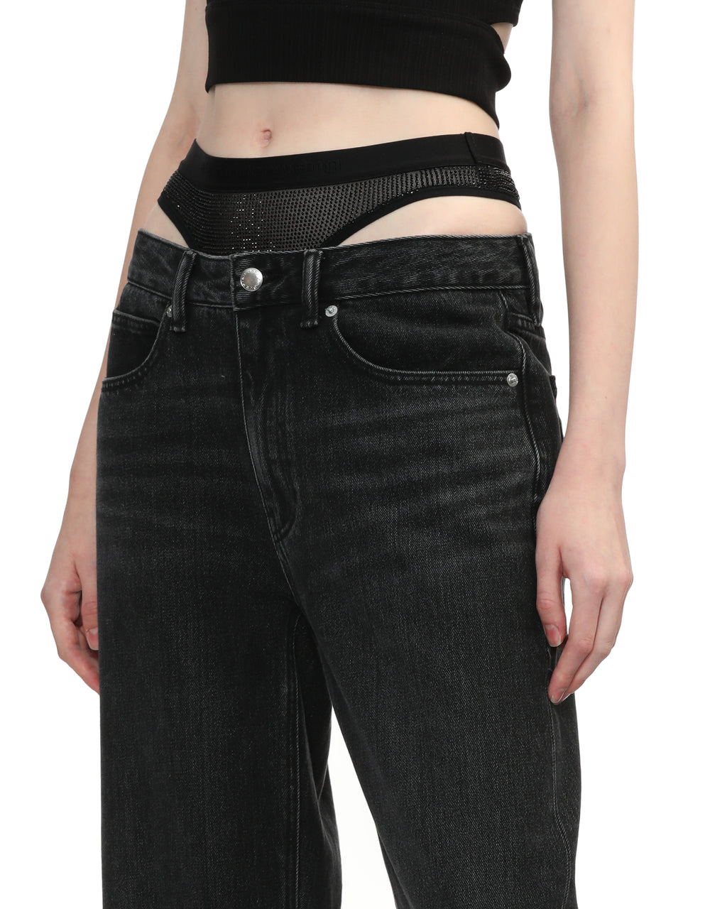 Pre-styled underwear jeans
