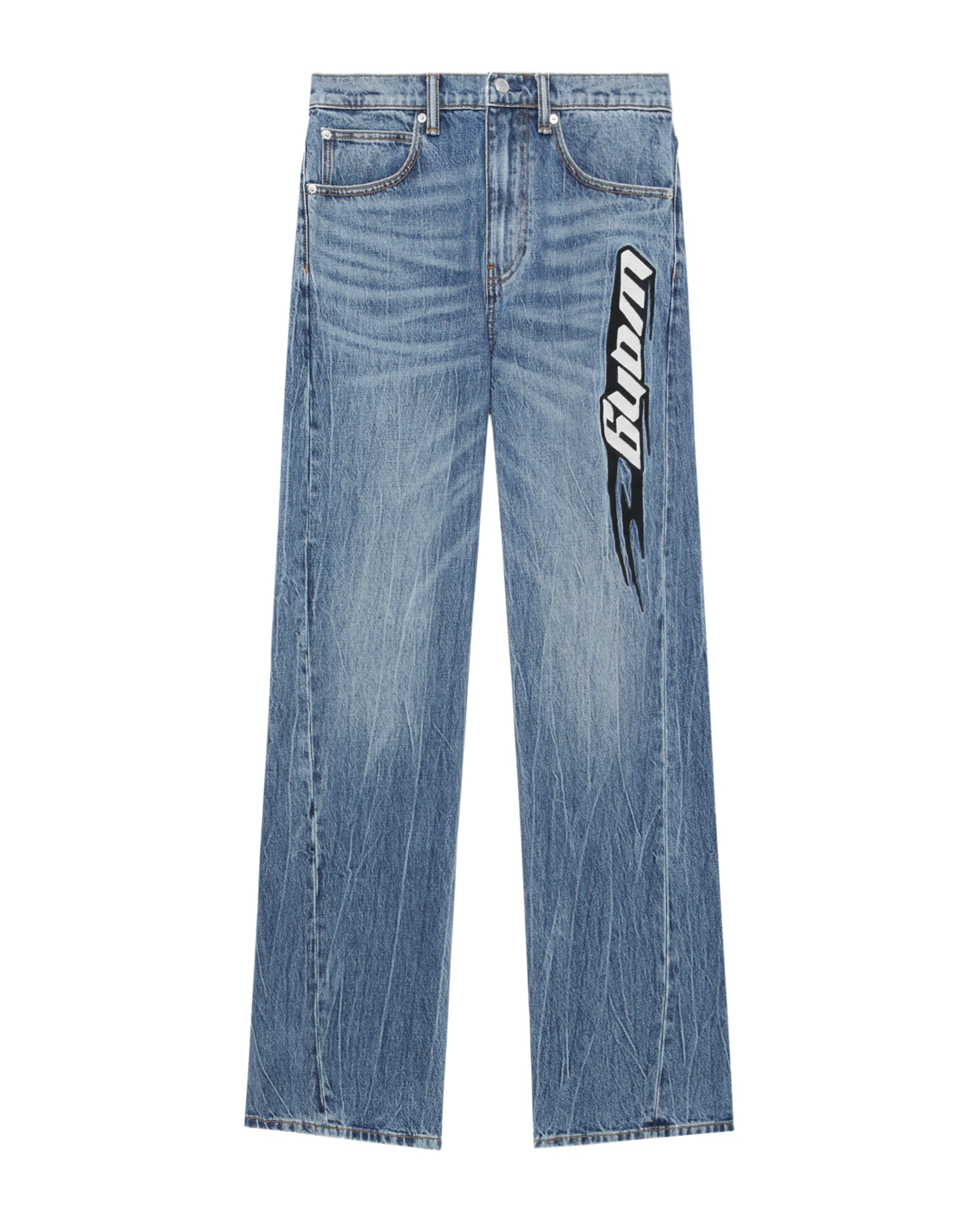 Logo patch jeans