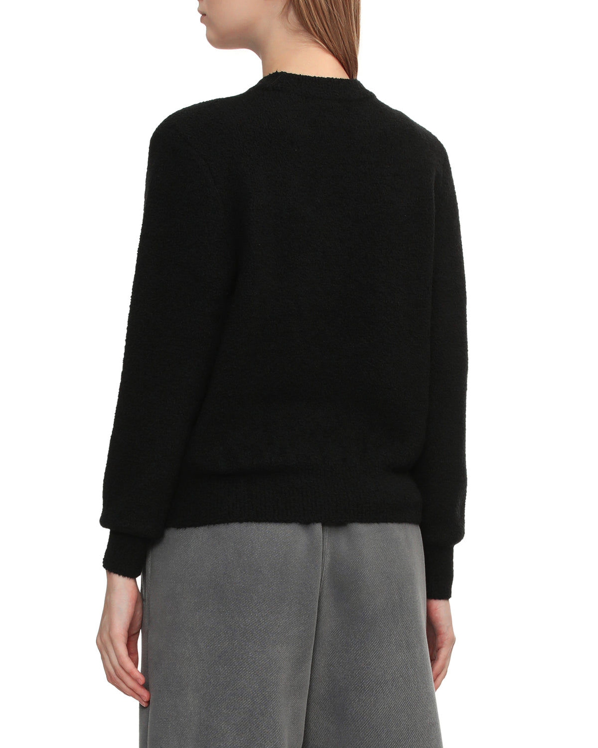 Logo crew neck knit pullover