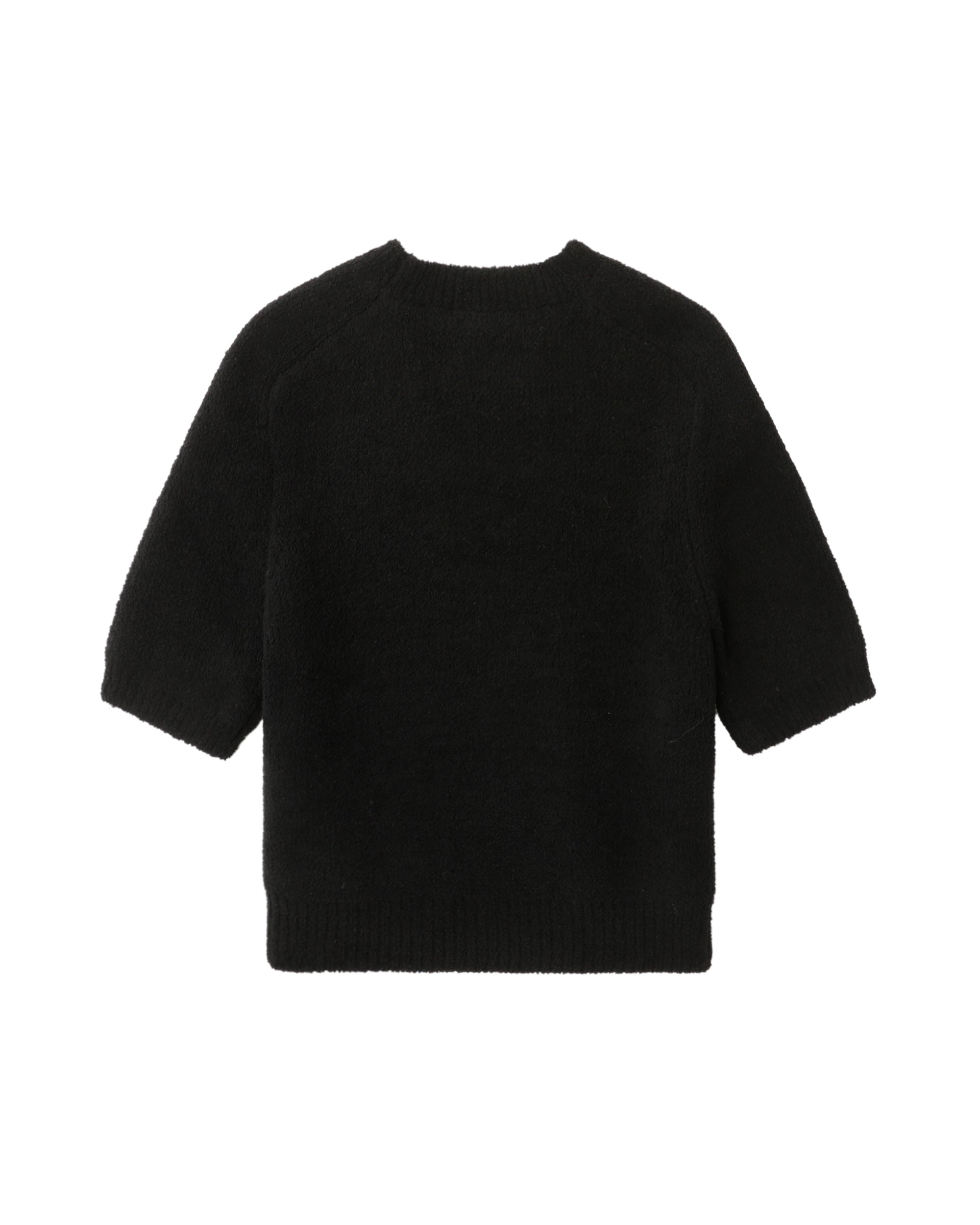 Short sleeve crew neck sweater