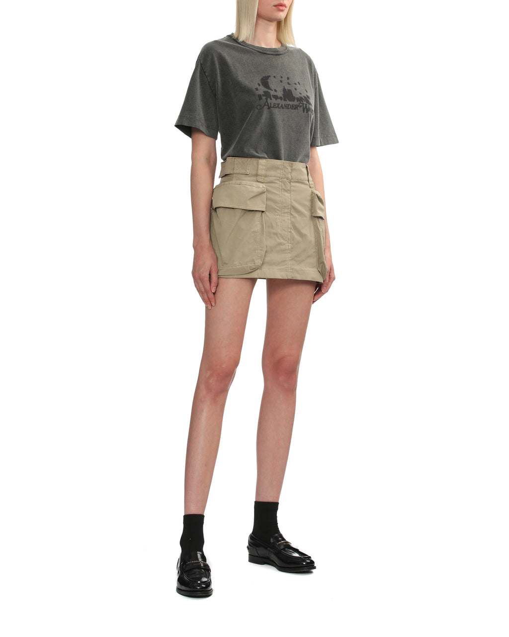 Logo cargo mini skirt