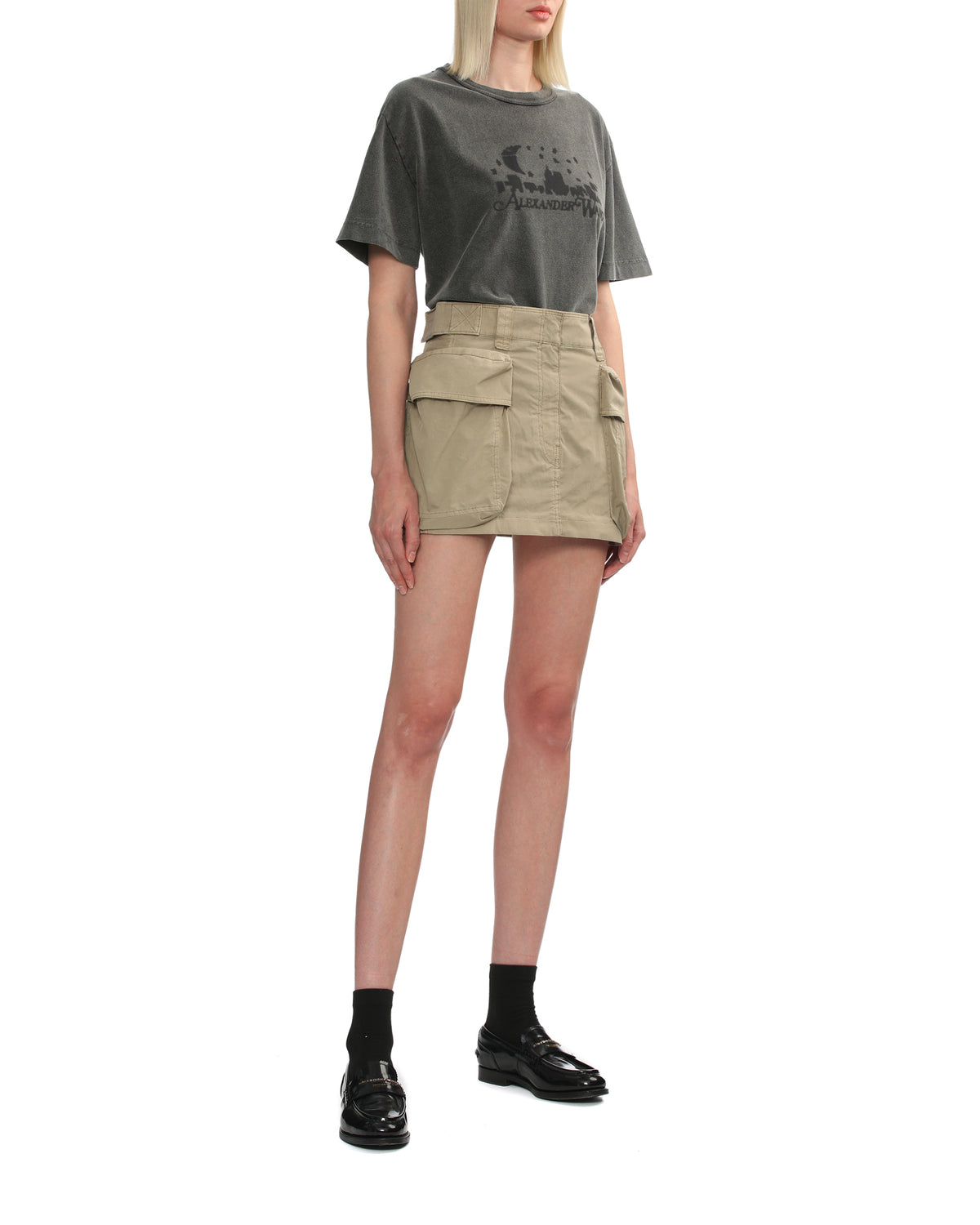 Logo cargo mini skirt