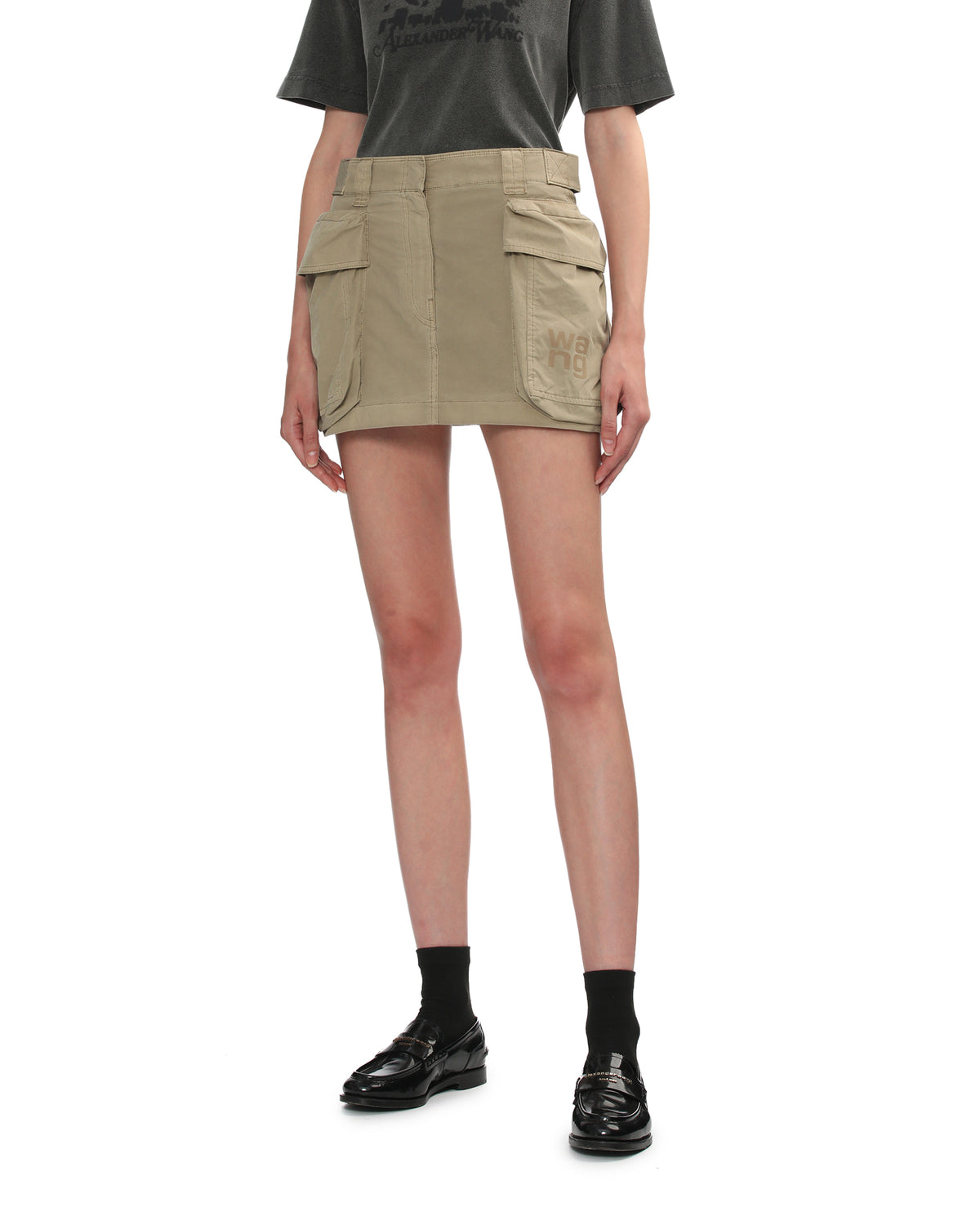 Logo cargo mini skirt