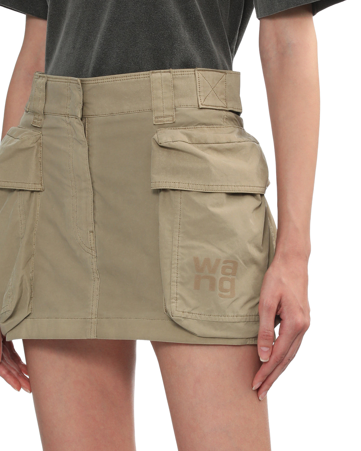 Logo cargo mini skirt