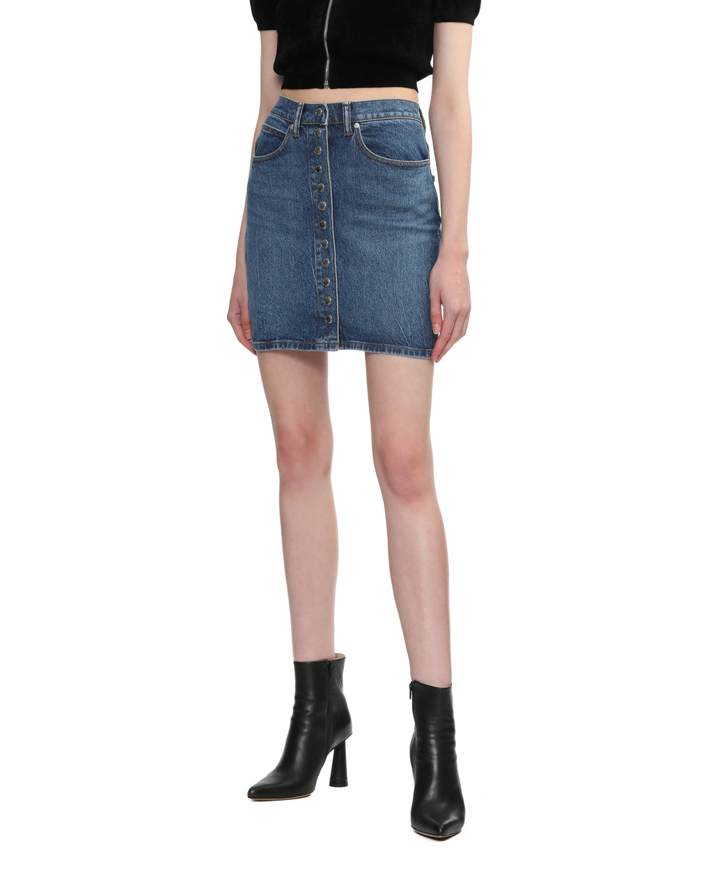 Denim mini skirt