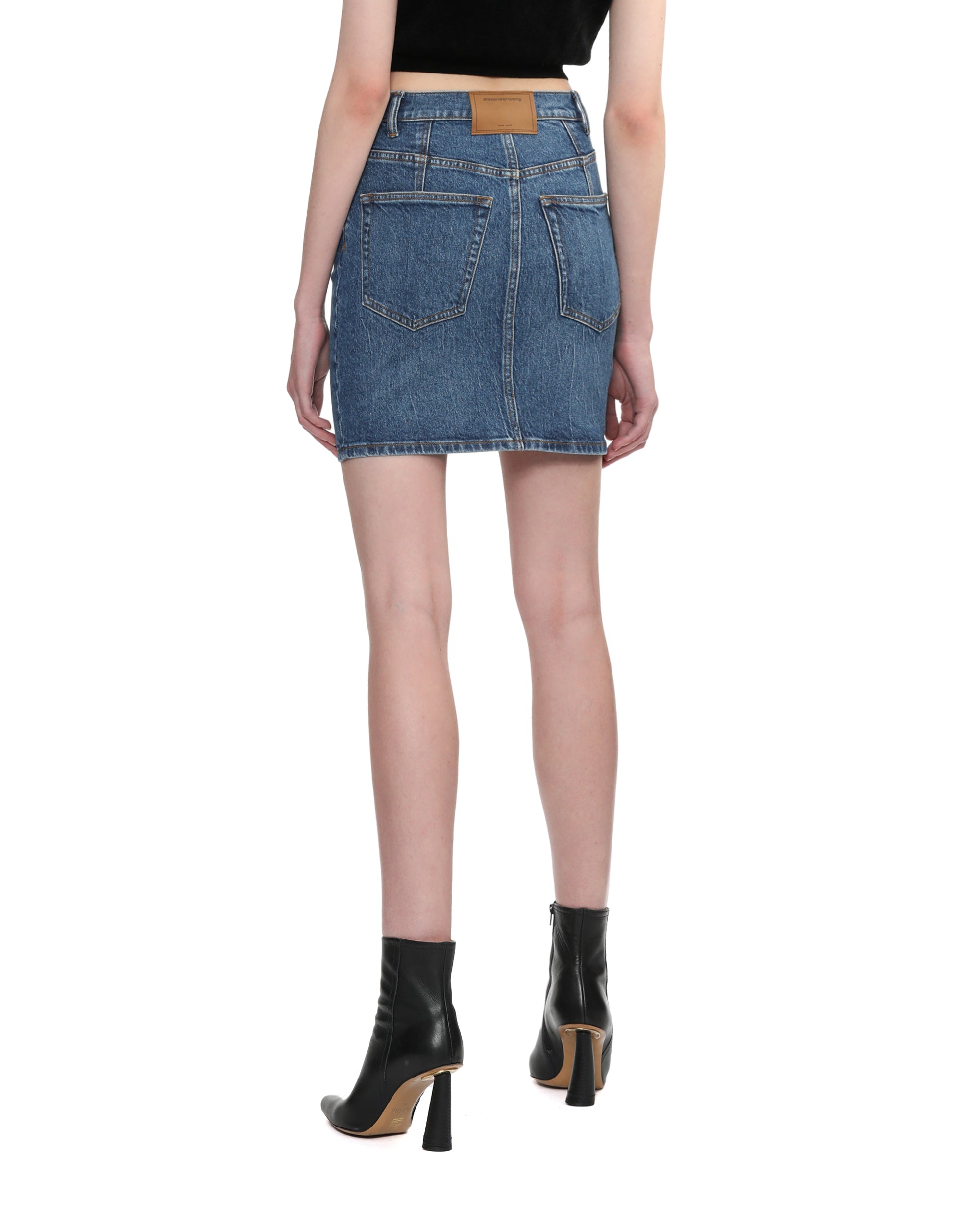 Denim mini skirt