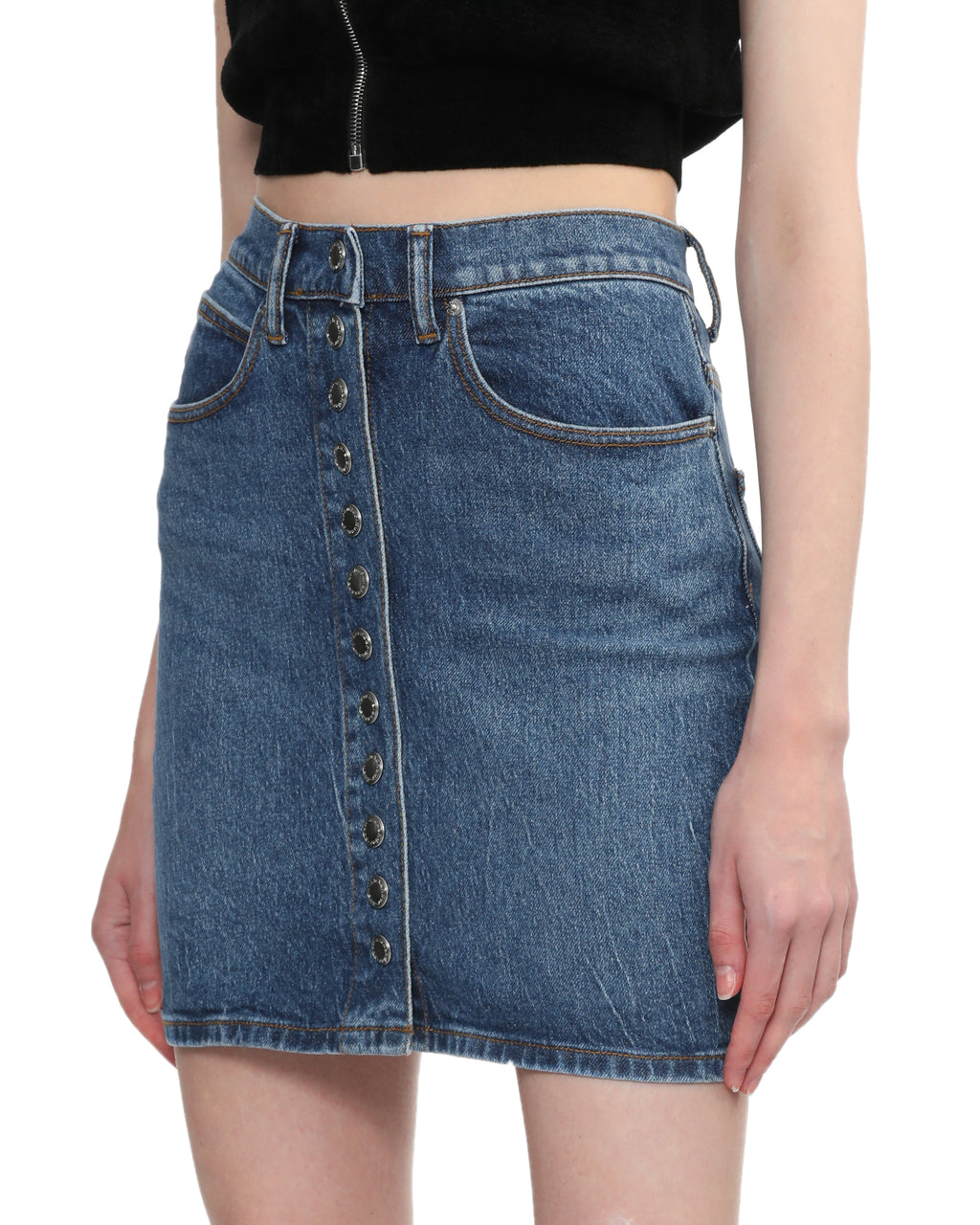 Denim mini skirt