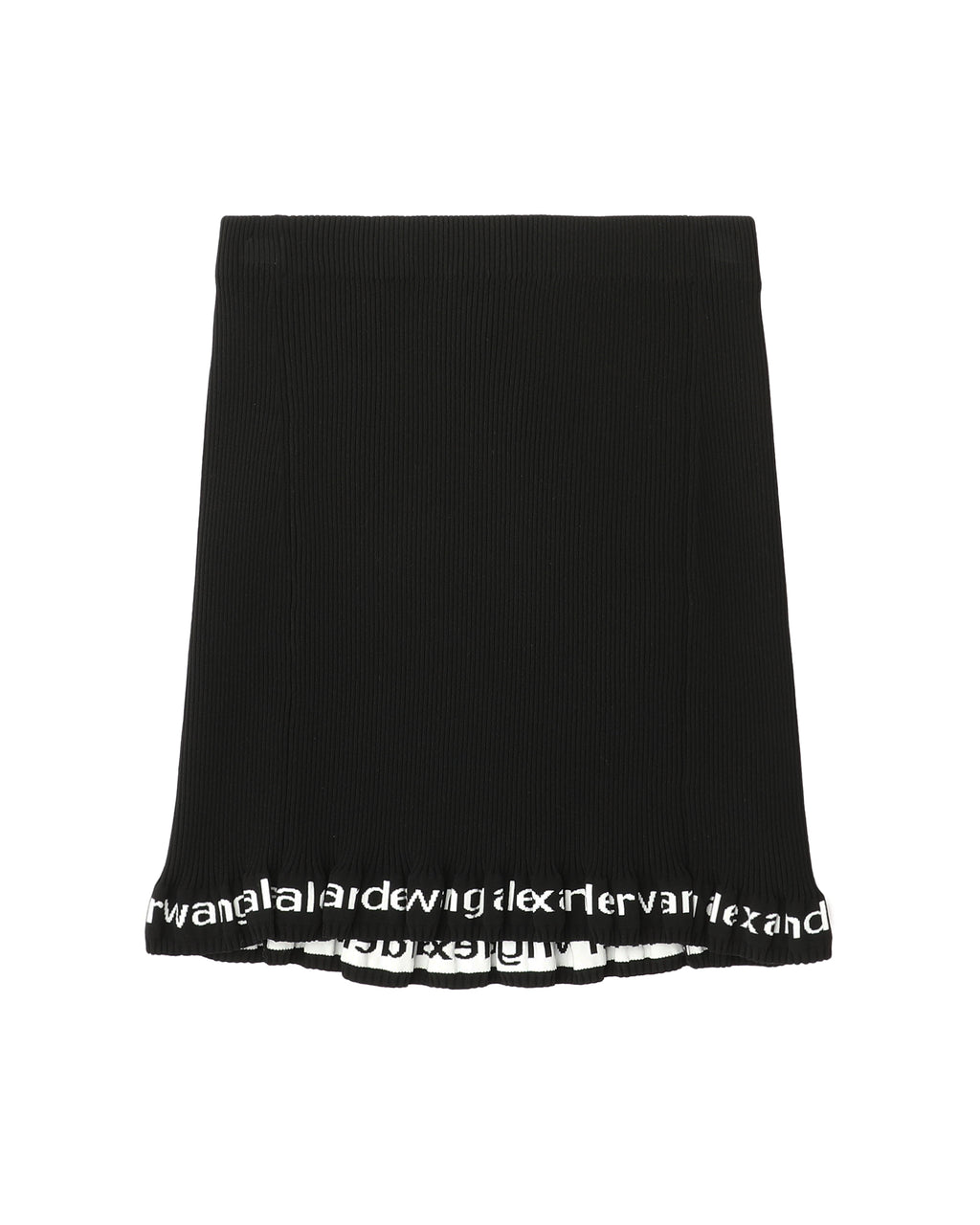 Ribbed mini skirt with logo