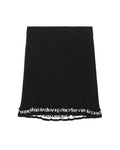 Ribbed mini skirt with logo