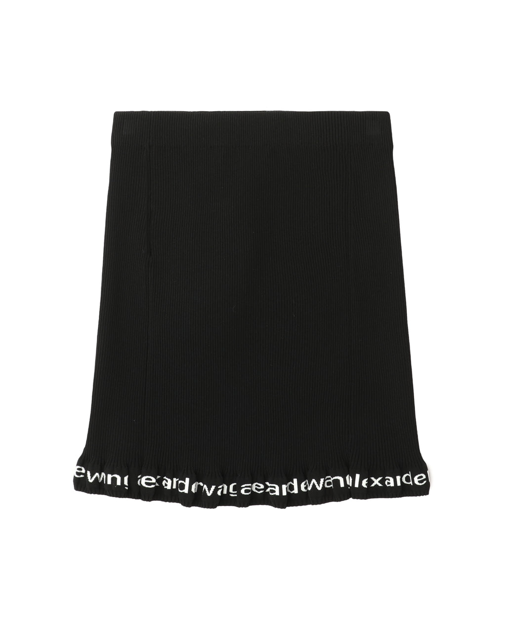 Ribbed mini skirt with logo