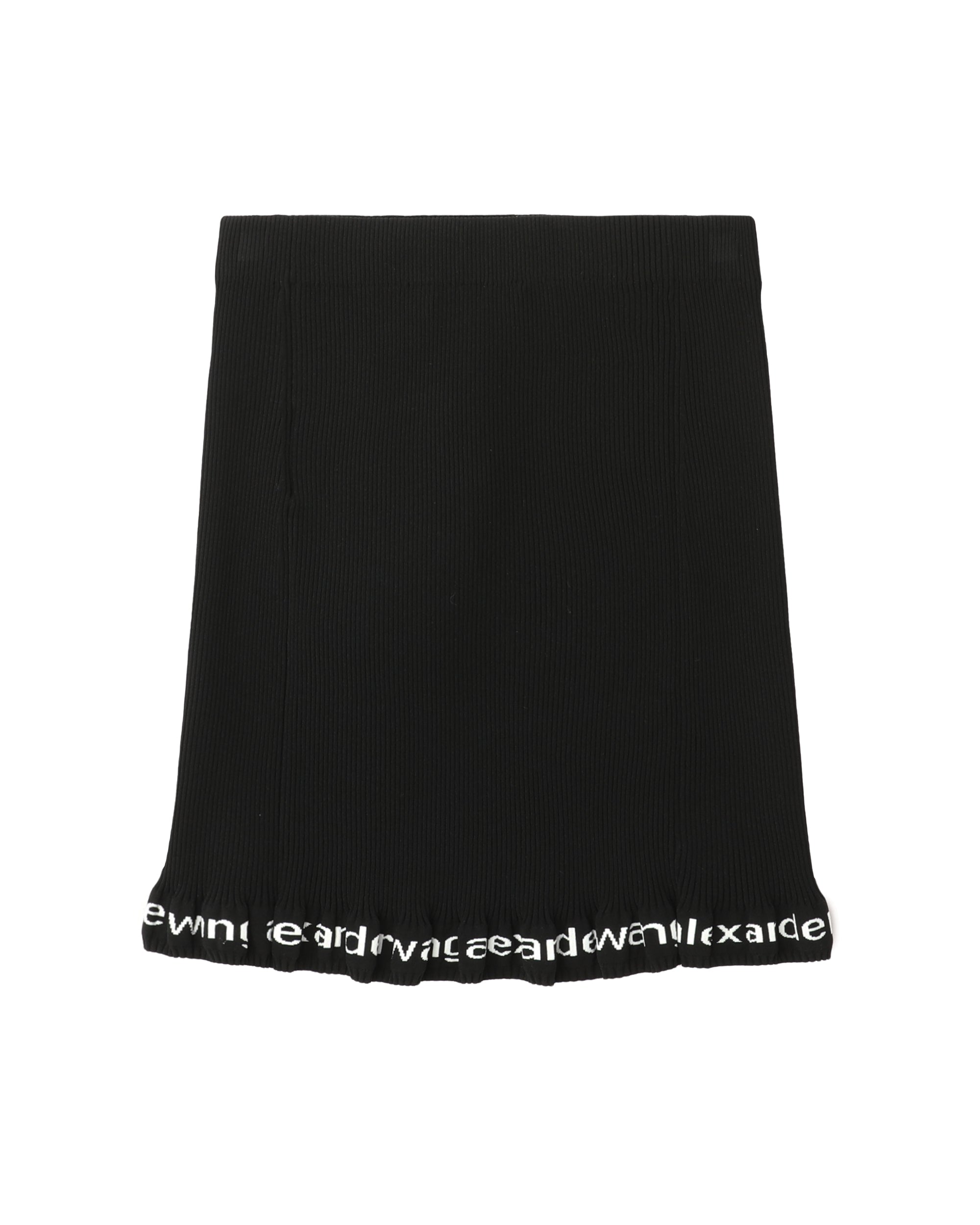 Ribbed mini skirt with logo