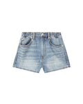 Marathon logo-embossed denim balloon jogger shorts
