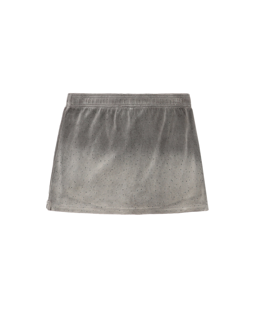 Mid-rise mini skort in crushed velour