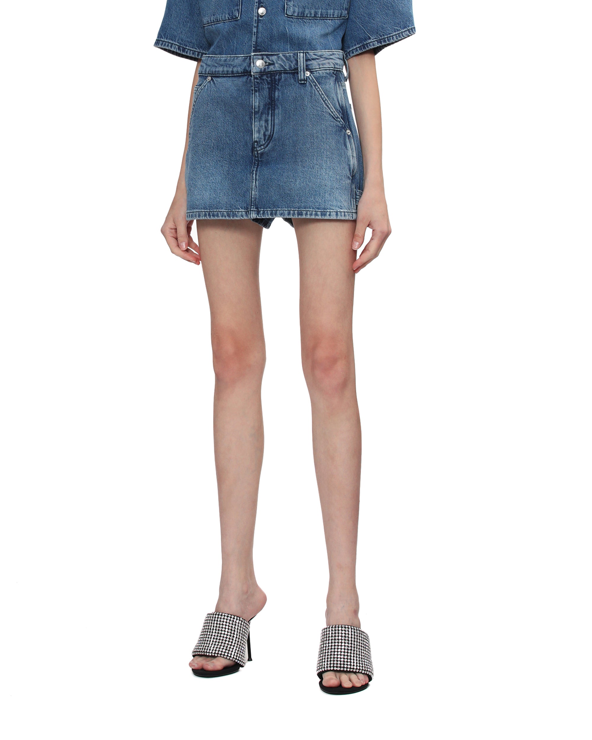 Denim skorts