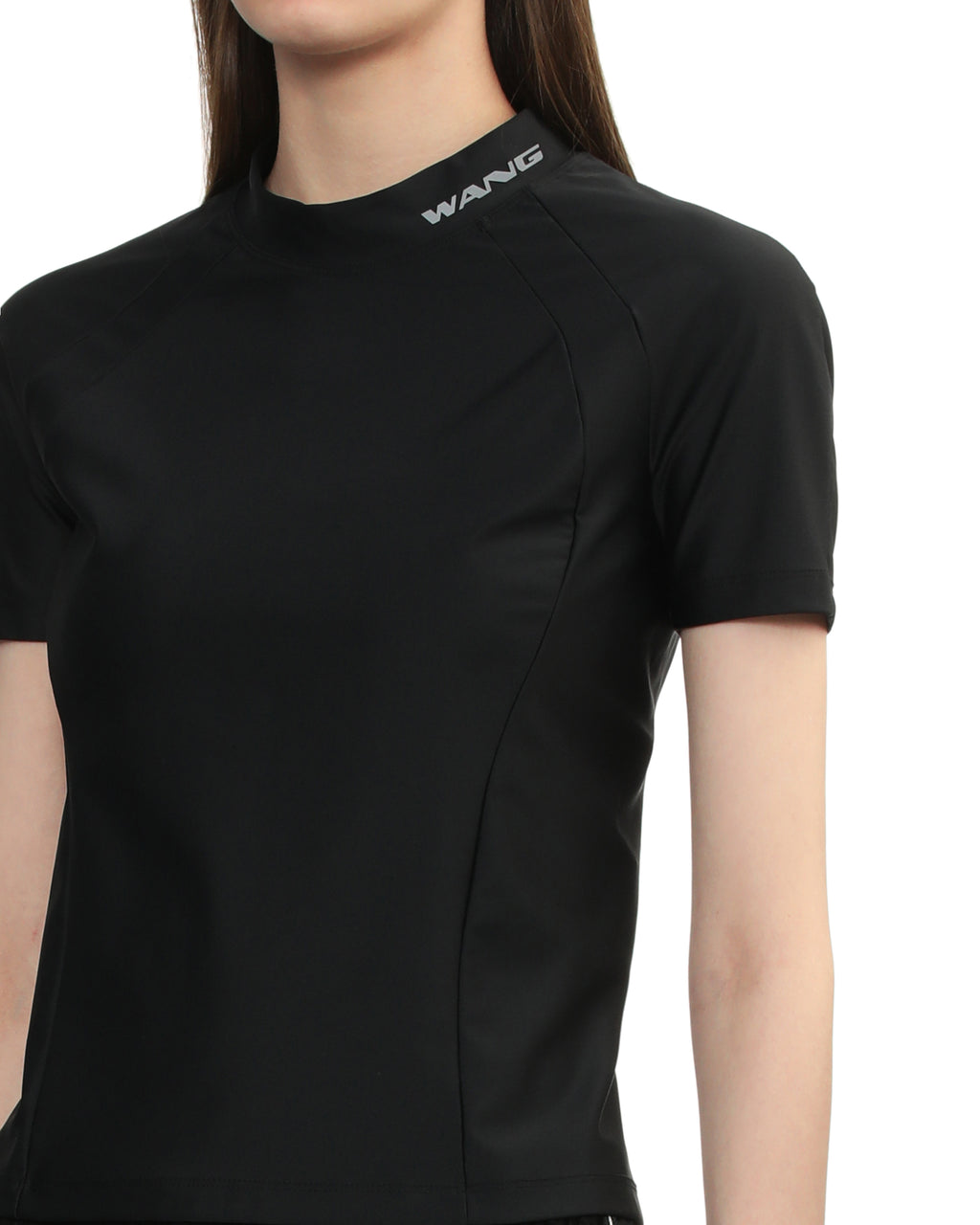 Logo-detailed rash guard
