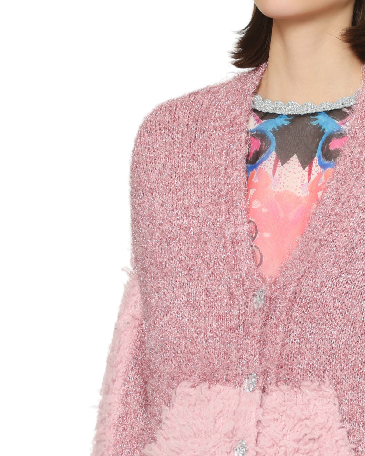 V-neck cardigan