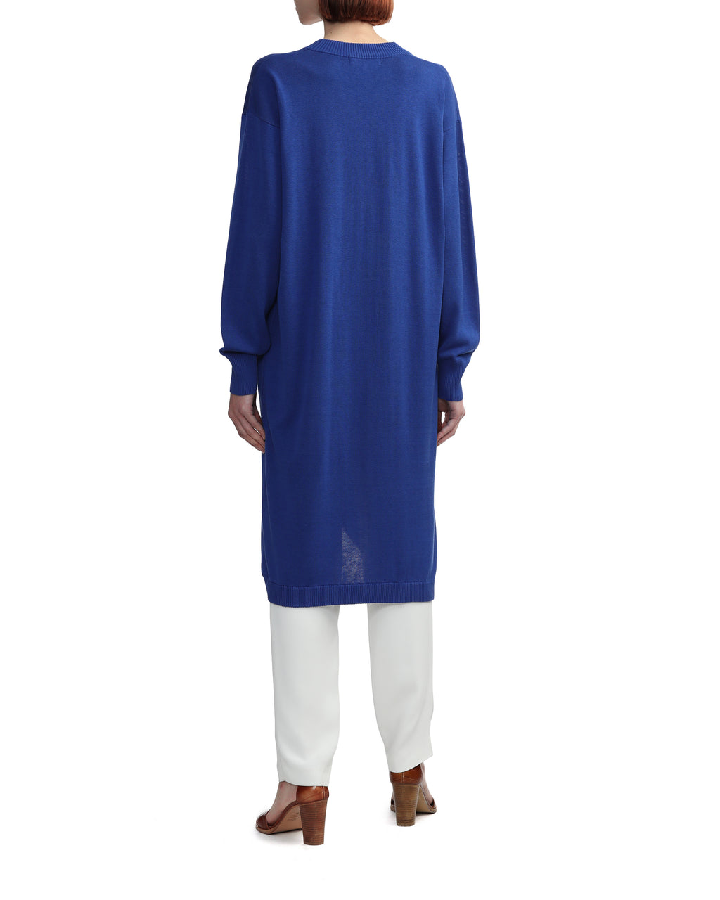 Cotton silk long cardigan