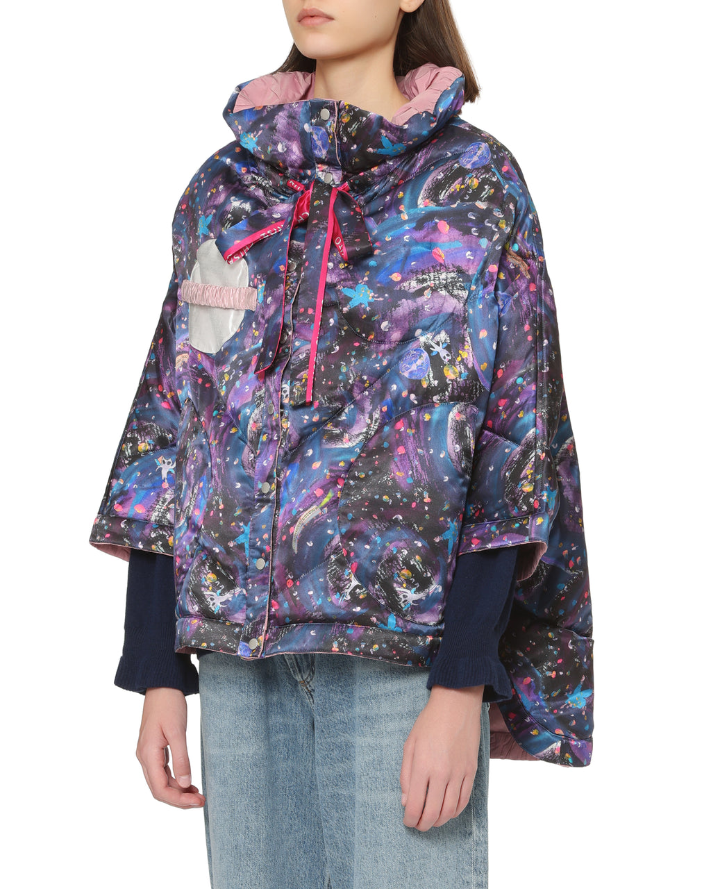 Printed quilted jacket