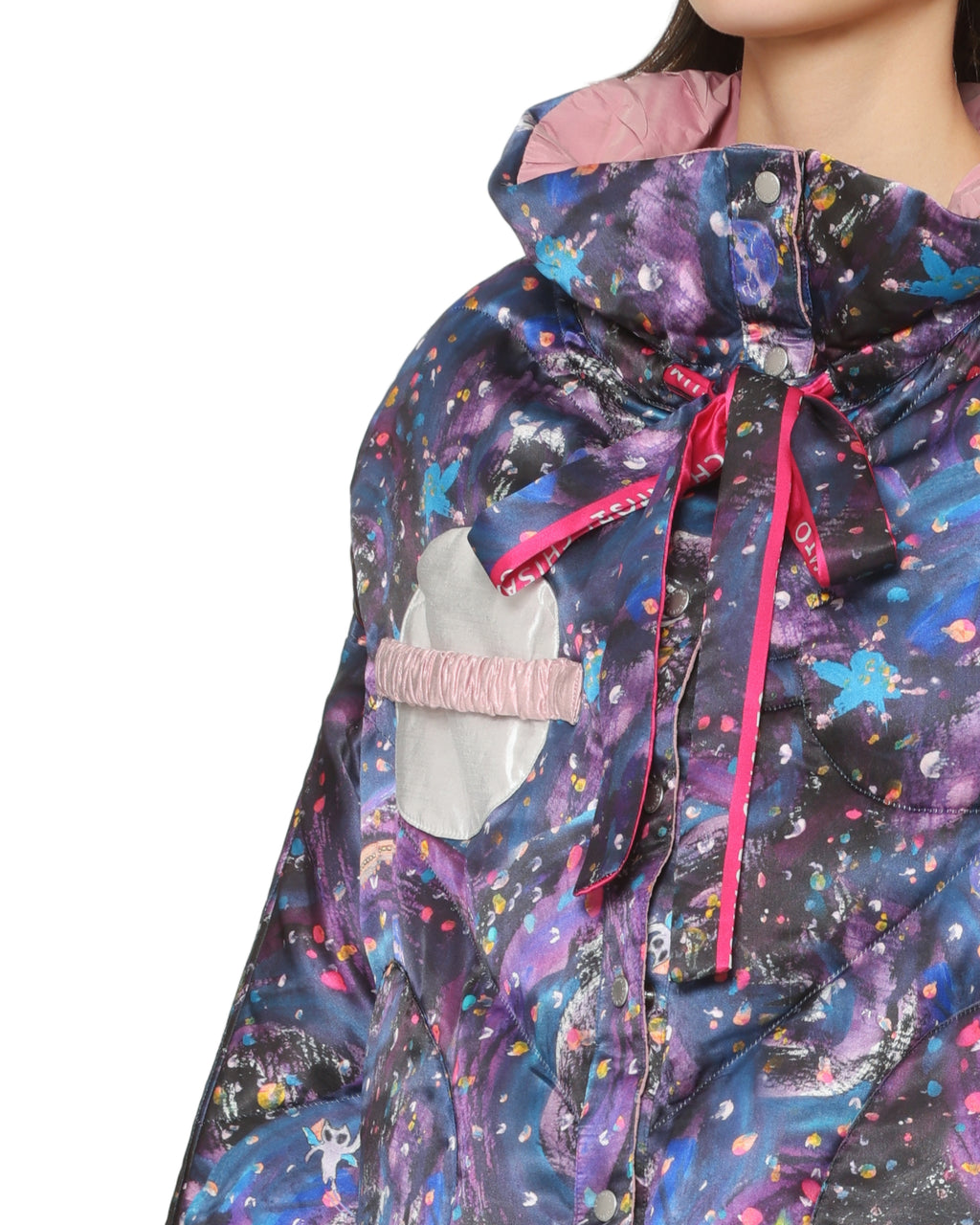 Printed quilted jacket