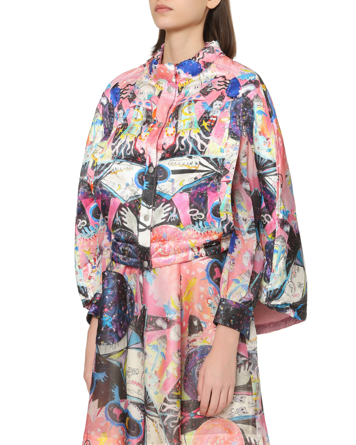 Printed quilted jacket