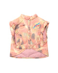 Quilted ruffle vest