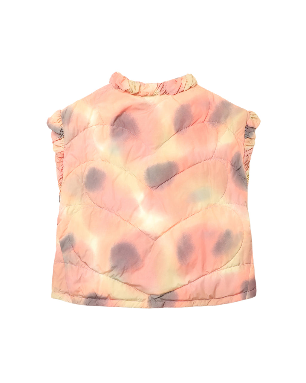 Quilted ruffle vest