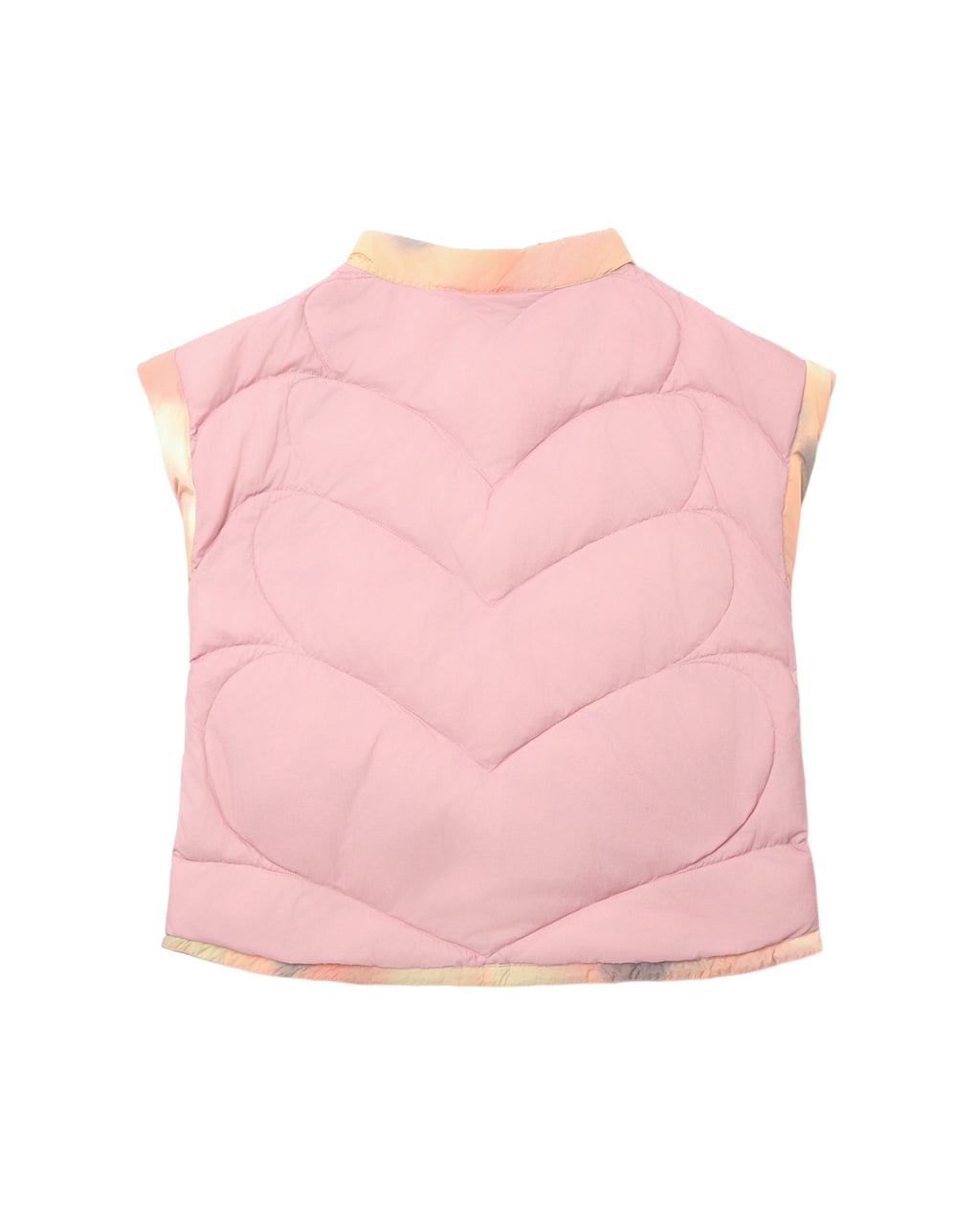 Quilted ruffle vest