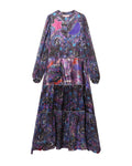 Printed tiered dress