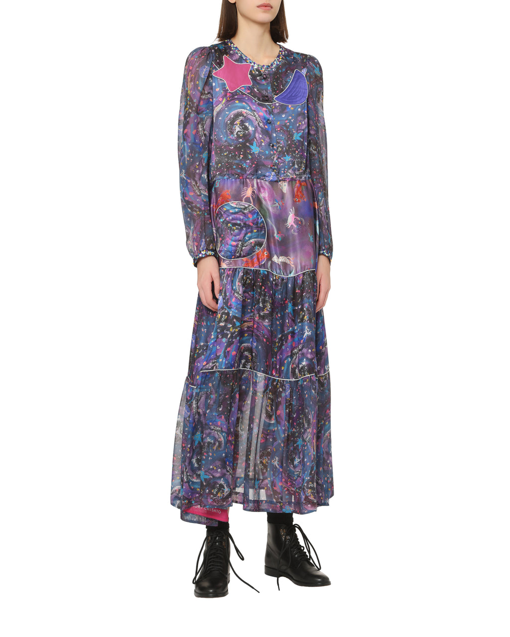 Printed tiered dress