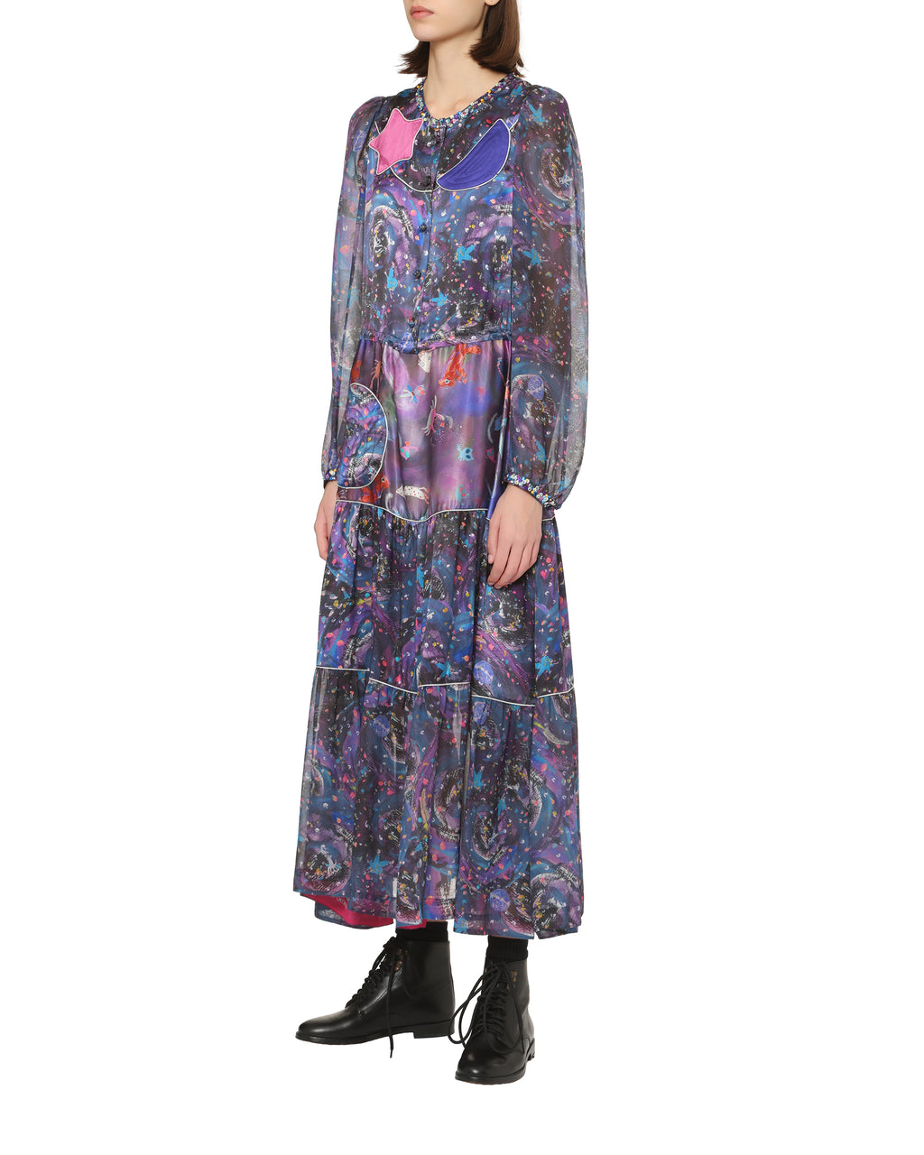 Printed tiered dress