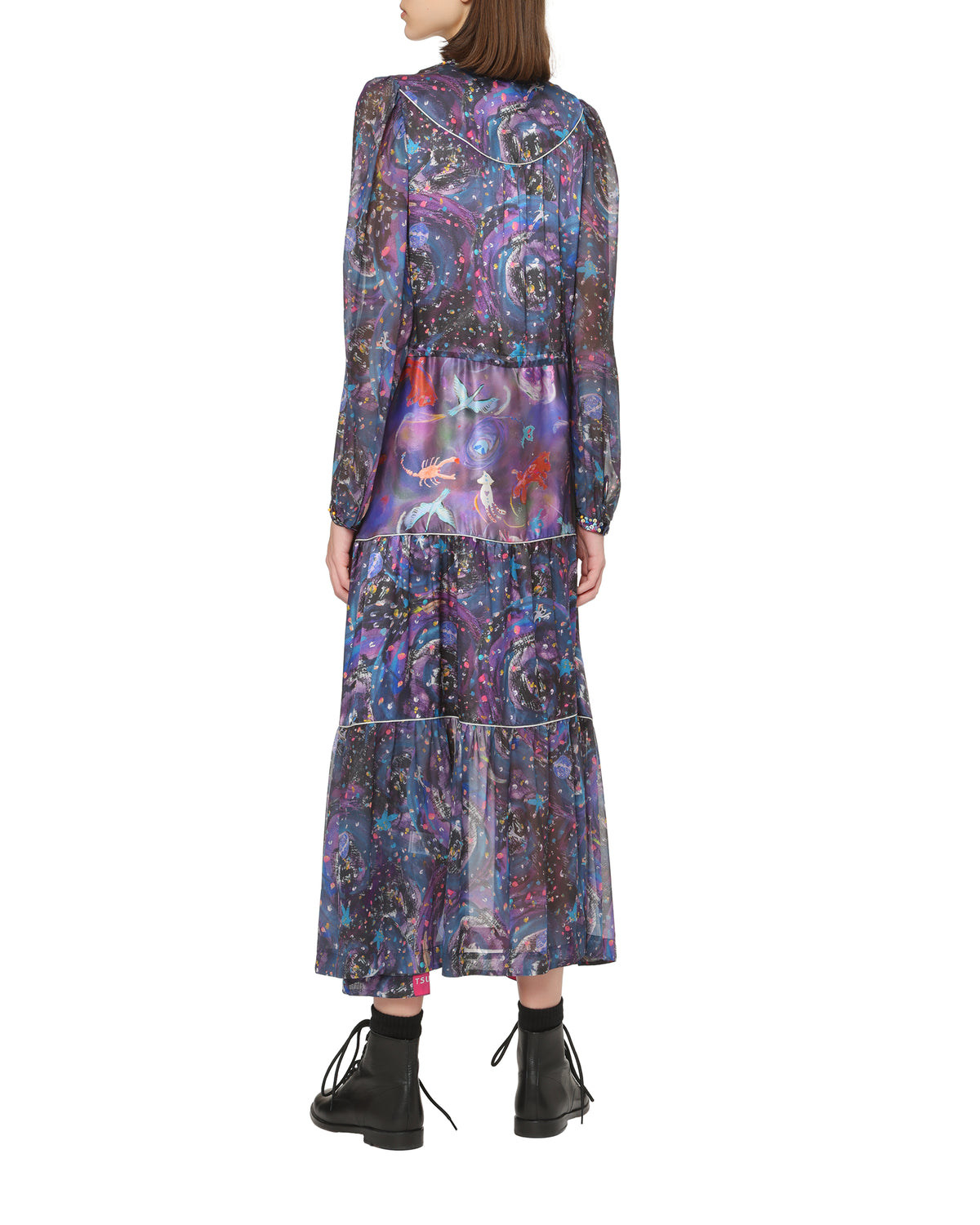 Printed tiered dress
