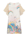 Ruffled short sleeves dress